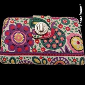 Vera Bradley Turn Lock Wallet in Viva la Vera